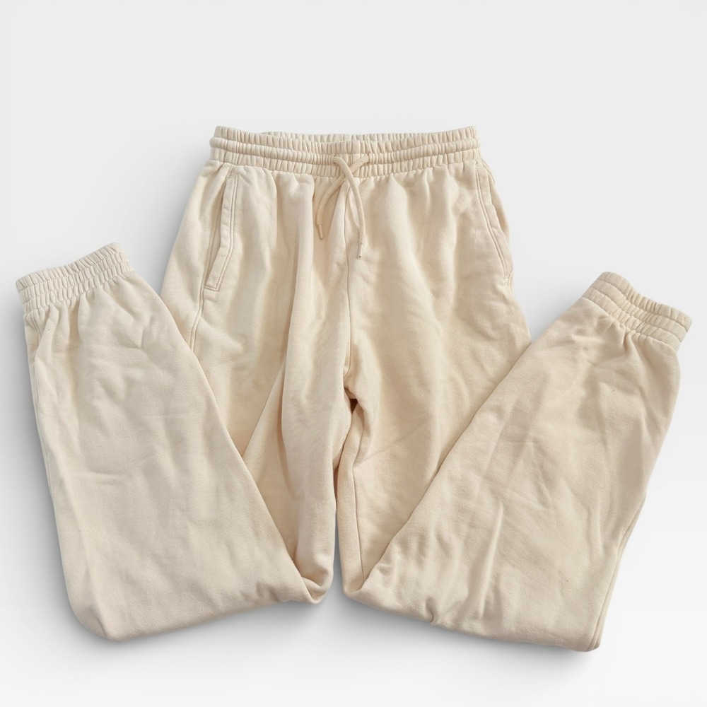 Divided by H&M Women's Cream Jogger Sweatpants Elastic Waist Drawstring Sz XS